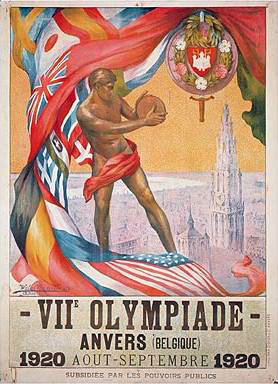 1920 Antwerp Olympics Open; Olympic Flag and Oath Debut August 14, 1920