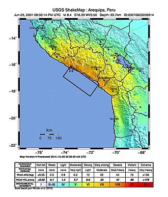 Southern Peru Earthquake and Tsunami Kill 74, Injure 2,687 June 23, 2001