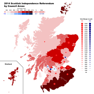 Scotland Votes Against Independence from UK, 55% to 45%, September 18, 2014