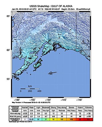 7.9 Mw Gulf of Alaska Earthquake, No Major Damage January 23, 2018