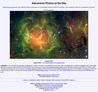 Astronomy Picture of the Day Website Launches June 16, 1995