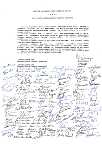 Lithuania Declares Independence from Soviet Union March 11, 1990