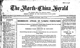 Nanking Incident: Foreign Warships Bombard Nanjing, China March 24, 1927