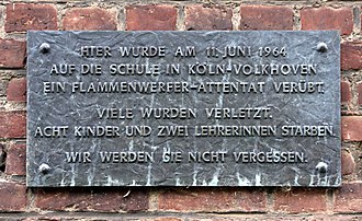 Walter Seifert Cologne School Attack Kills Children and Teachers June 11, 1964