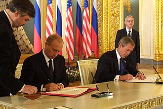Russia and United States Sign Moscow Treaty May 24, 2002