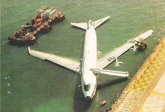 China Airlines Flight 605 Runway Overrun at Kai Tak Airport, November 4, 1993