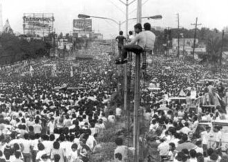 People Power Revolution: Marcos Flees, Corazon Aquino Becomes President, February 25, 1986