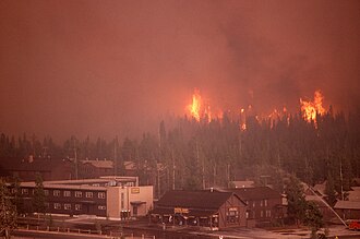 Black Saturday Yellowstone Fire in Yellowstone National Park, August 20, 1988