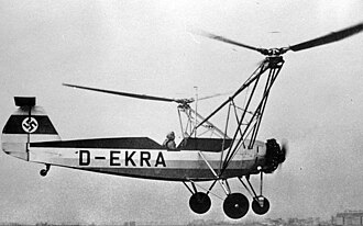 Focke-Wulf Fw 61 First Practical Helicopter Initial Flight, June 26, 1936