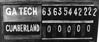 Georgia Tech Defeats Cumberland 222-0 in Historic College Football Blowout, October 7, 1916
