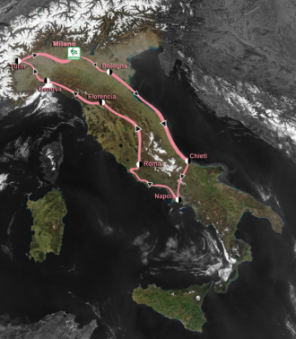Giro d’Italia First Race Begins in Milan, May 13, 1909