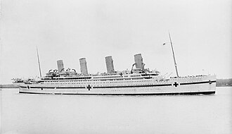 HMHS Britannic Launched at Belfast Shipyard, February 26, 1914