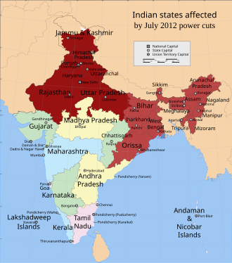Delhi Power Grid Failure Leaves 300 Million Without Power, July 30, 2012