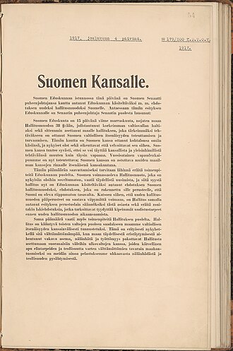 Finland Declares Independence from Russian Empire, December 6, 1917