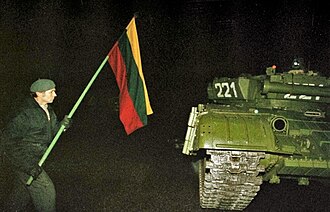 Soviet Troops Attack Lithuanian Independence Supporters in Vilnius, January 13, 1991