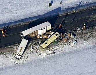 Konginkangas Bus Disaster Kills 23 in Finland, March 19, 2004