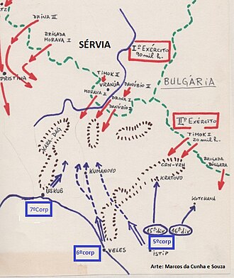 First Balkan War: Battle of Kumanovo Serbian Victory, October 24, 1912
