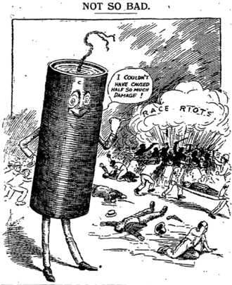 Johnson–Jeffries Riots After Jack Johnson Defeats Jim Jeffries, July 4, 1910