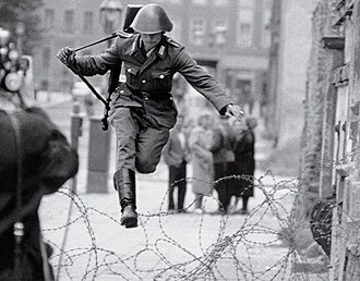 Conrad Schumann Defects from East Germany During Berlin Wall Construction, August 15, 1961