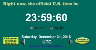 First Leap Second Added to UTC Time System, June 30, 1972