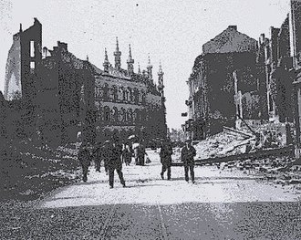 German Army Destroys Leuven Catholic University Library, August 25, 1914