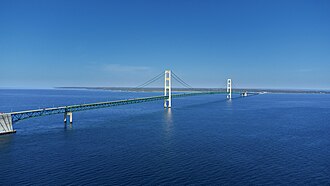 Mackinac Bridge Opens, Connecting Michigan Peninsulas November 1, 1957