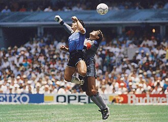 Diego Maradona Hand of God Goal Sparks Controversy June 22, 1986