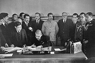 USSR-Japan Neutrality Pact Signed April 13, 1941