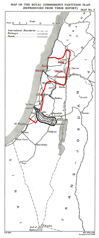 Peel Commission Recommends Palestine Partition July 7, 1937