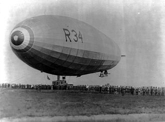 British Dirigible R34 Completes First Atlantic Airship Crossing, July 6, 1919