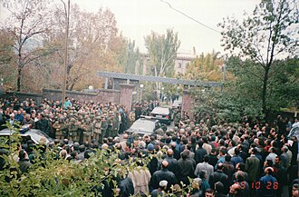 Armenian Parliament Shooting Kills Prime Minister and Seven Others, October 27, 1999