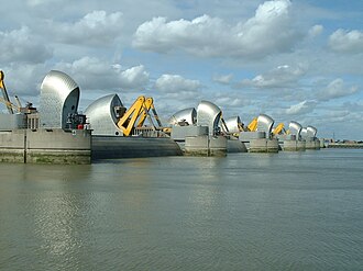 Thames Barrier Officially Opens, Protecting Greater London from Flooding, May 8, 1984