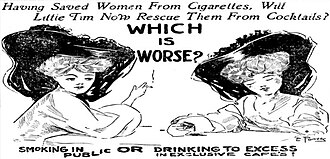 New York City Sullivan Ordinance Bans Women Smoking in Public, Vetoed January 21, 1908