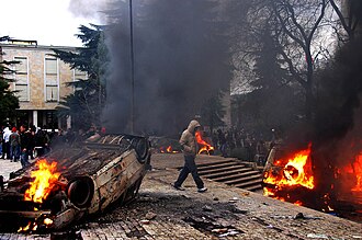 Tirana Anti-Government Protests Turn Deadly, January 21, 2011