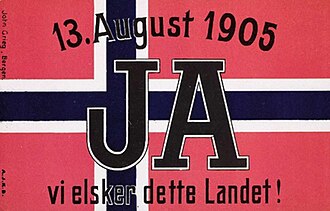 Norwegians Vote to End Union with Sweden, August 13, 1905