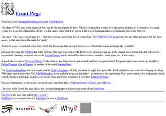 WikiWikiWeb First Public Wiki by Ward Cunningham March 25, 1995
