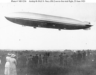 British Airship R-38 Crashes Over Hull, 45 Die, August 23, 1921