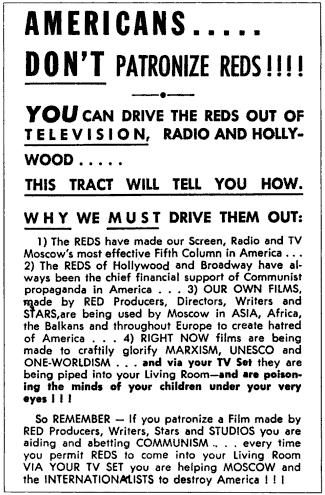 Hollywood Ten Blacklisted by Studios During Red Scare, November 25, 1947