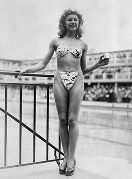 Micheline Bernardini Models First Modern Bikini in Paris, July 5, 1946