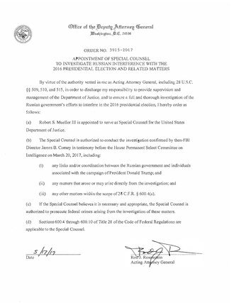 Robert Mueller Submits Special Counsel Report on 2016 Election, March 22, 2019